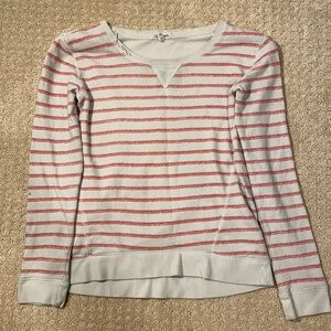 Aero red and white striped sweater
